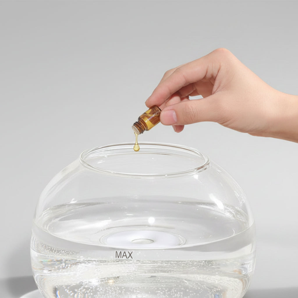 Glass Ultrasonic Aroma Diffuser 200ml | LED Mood Light